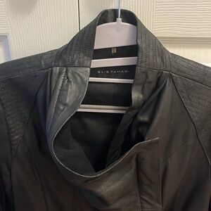 Elie Tahari Leather Moto Jacket